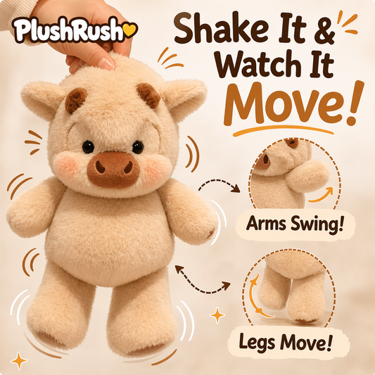 PlushRush® Running Highland Cow Plushie