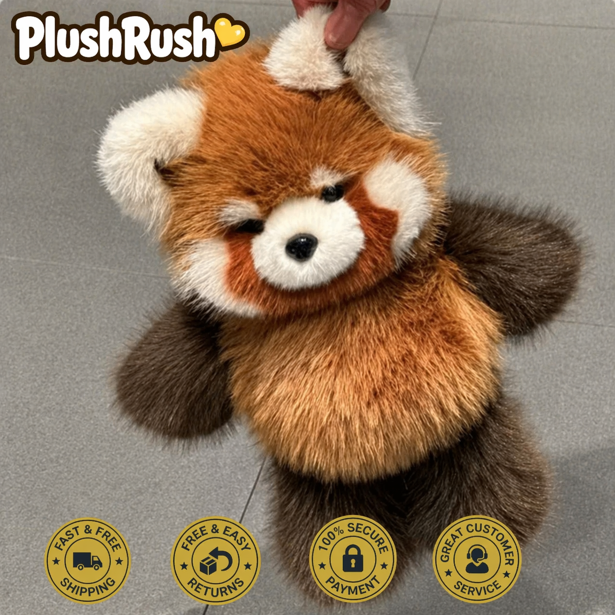 PlushRush® Running Highland Cow Plushie